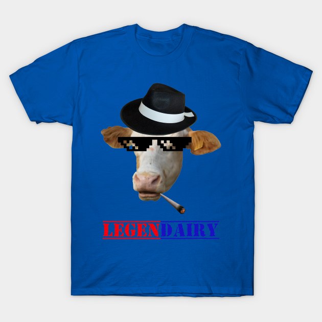 Legendary Gangster Cow T-Shirt by Pirino